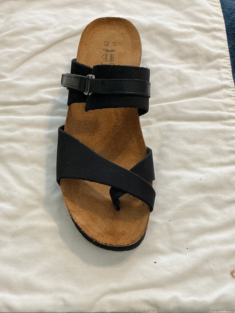 Naot Black Crisscross Toe-Post Sandal with Ankle Strap